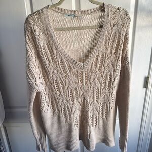 Kimchi Blue Cream V-Neck Sweater
